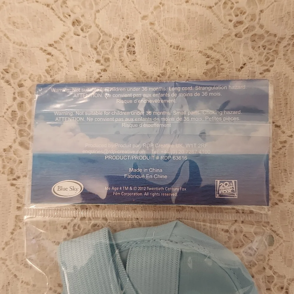Ice Age Eye Mask Blue Scrat from Continental Drift New in Package